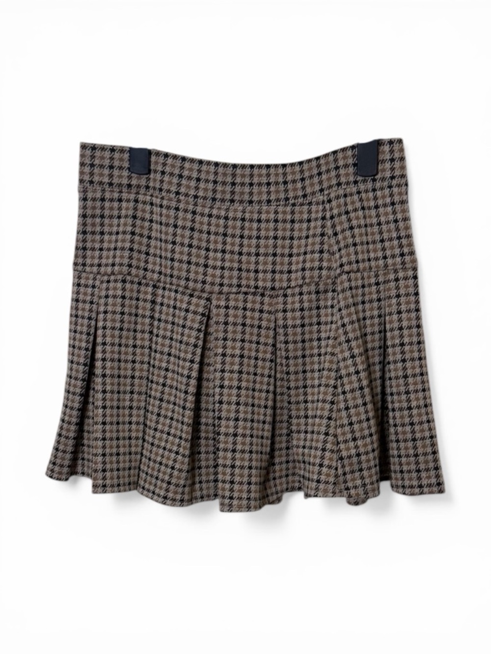 Plaid Pleated Skort in Brown and Black